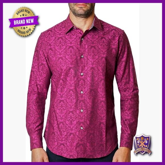 Men's Long Sleeve Button Down Shirt Premium Cotton Knit Classic Fit